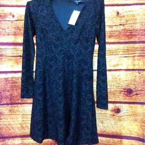 Jessica Simpson brocade-style velvet fit & flair